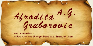 Afrodita Gruborović vizit kartica
